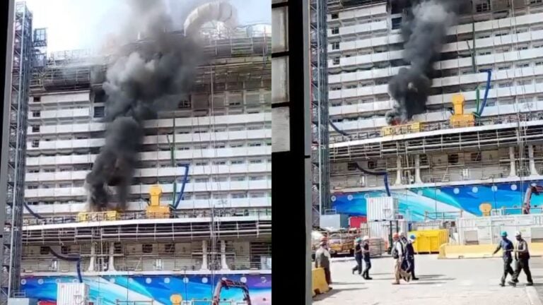 Fire Breaks Out During Construction of Norwegian Cruise Line’s Largest Ship