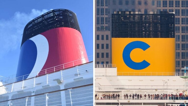 Carnival Venezia Swaps Its Costa Yellow Funnel for Red, White and Blue